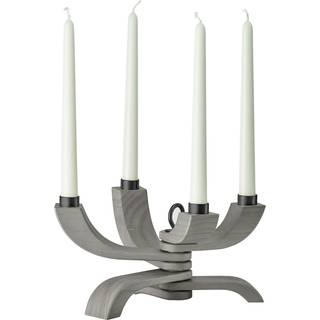 Design House Stockholm Nordic Light Lysestage Med 4 Arme - Lysestager Gummitræ Grå - 2691-1100