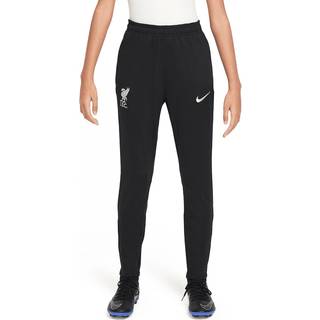 Maskinstrikket Liverpool FC Strike Nike Dri-FIT-fodboldbukser til større børn - sort - XL