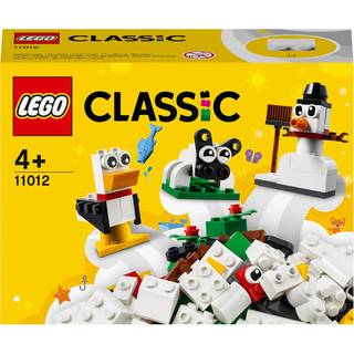 Lego Classic Creative White Bricks 11012 Building Kit; Toy Building Set til Creative Play med 3 build -ideer, herunder en Snowman -f?r og m?ge; F