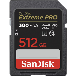 SanDisk Extreme PRO 300MBs UHS-II Class 10 V90 SDXC Card 512GB