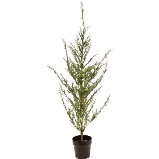NORDIC WINTER kunstigt cedertræ i potte med 140 LED lys, 230V, 120 cm