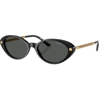 Versace Kvinde VE4469 GB1/87 Solbriller Acetat Sort Grå Rund Normal