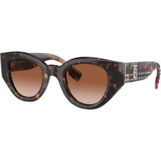 Burberry Kvinde BE4390 MEADOW 300213 Solbriller Acetat Brun Brun Pantos Normal Skygge