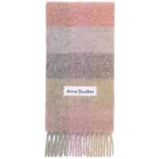 Mohair Checked Scarf Fuchsia/Lilac/Pink