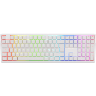 Ducky Zero 6108 Trådløst RGB Tastatur - Hvid [Cherry MX2A Speed Silver]