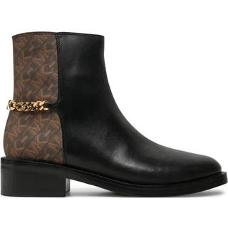 MK Carlisle Leather and Empire Monogram Ankle Boot - Brown - Michael Kors - EU 38