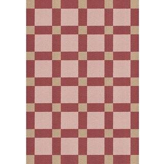 Layered Evelina Kroon Tæppe 140x200 Cm - Mønstrede tæpper Jute Plum Punch - EKJP140200