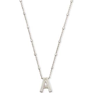 Kendra Scott Brev J Pendant Halskæde til Kvinder Fashion Jewelry Rhodium-Plated Brass Rhodium Metal Letter J