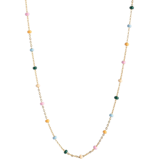 Enamel Lola Elegant Long Halskæde 18 kt. Forgyldt Sølv N105G - Dame - 925 Sterling Silver