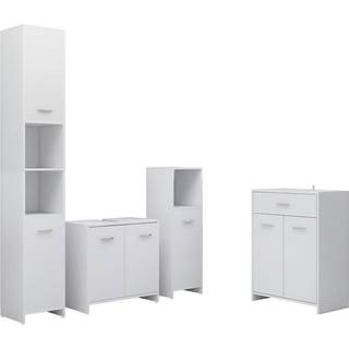 badeværelsesmøbelsæt 4 dele hvid