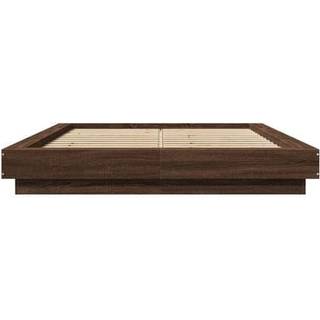 Sengeramme Med Led-Lys Konstrueret Træ - Sonoma-eg / 140 x 200 cm