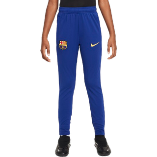 Maskinstrikkede FC Barcelona Academy Pro-Nike Dri-FIT-fodboldbukser til større børn - blå - L