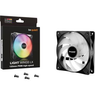 be quiet! LIGHT WINGS LX 120 PWM Ventilator (sort)