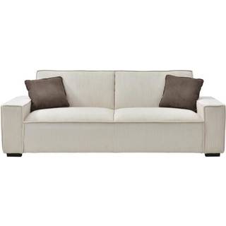 3-personers konvertibel 3-personers beige fløjlsvide fløjl SEKOTA