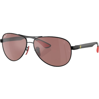 Ray - Ban Mand RB8331M F002H2 Solbriller Metal Sort Violet Pilot Polariseret Spejl