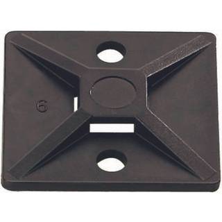 Strips / Kabelbinder holder 28x28 mm sort - 100 stk