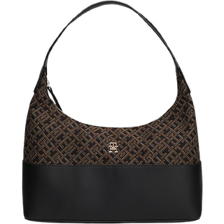 Tommy Hilfiger Skuldertaske Jacquard - Sort