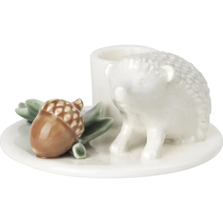 Winter Stories Pindsvin Lysestage, White/Green/Brown