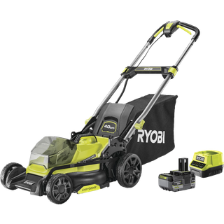 Ryobi RY18LMX40C-150 ONE+18V Plæneklipper med 5,0Ah batteri og lader