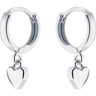 Ted Baker Silver Tiny Heart Huggie Earrings