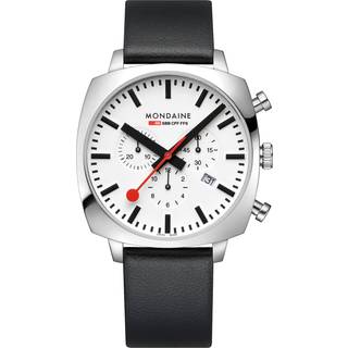 Mondaine MSL.41410.LBV.SET Herrenuhr Grand Cushion Set 41mm 5ATM