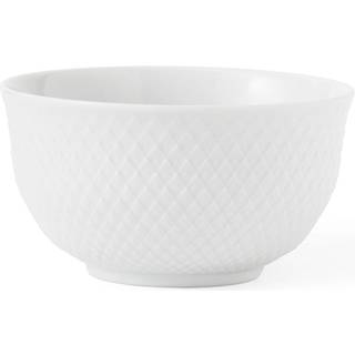 Rhombe Skål Ø13 cm hvid porcelæn