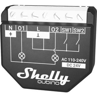 Shelly Qubino Wave 2Pm - Z-Wave 2Ch Relæ