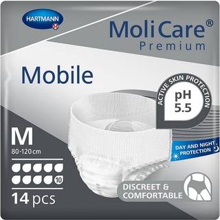 MoliCare Premium mobile 10 dråber - Buksebleer Str. M - Taljemål 80-120 cm.