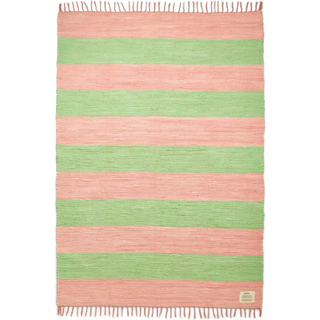 Bongusta Chindi Rug Bubblegum & Bright Green 60x90