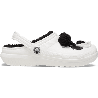 Crocs kids Classic Lined I AM Panda Bear Clogs Chalk/Black 34