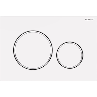Geberit Sigma 20 betjeningsplade - Mat hvid/hvid - Easy-clean
