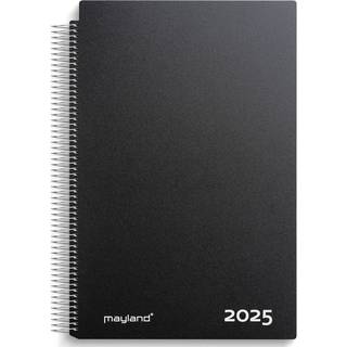 Mayland 2025 25220000 aftalekalender A4 31,8x23,5cm sort