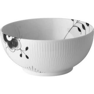 Royal Copenhagen - Black Fluted Mega Skål 1,1 L / 18 cm - Serveringsskåle - Karen Kjældgård-Larsen - Porcelæn