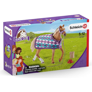 Schleich Engelsk fuldblod med dækken
