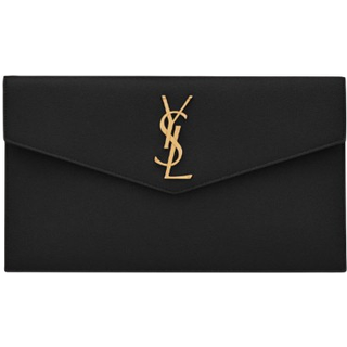 Saint Laurent Uptown leather clutch - black - One Size