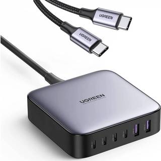 UGREEN 200W USB-C oplader, Nexode 6-Port GaN bordoplader
