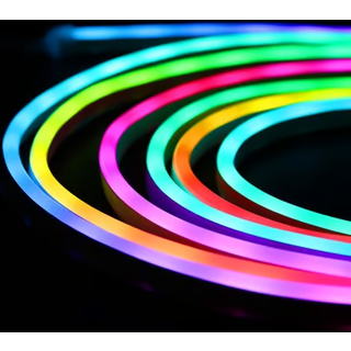 5m RGBIC Neon Flex komplet sæt - 8x16 neonflex, Bluetooth app, fjernbetjening, USB