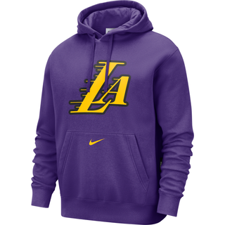Los Angeles Lakers Club City Edition Nike NBA-hættetrøje i fleece til mænd - lilla
