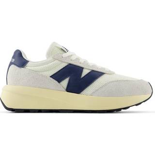 New Balance Unisex 370 i Blå/Hvid Suede/Mesh, Størrelse 37.5