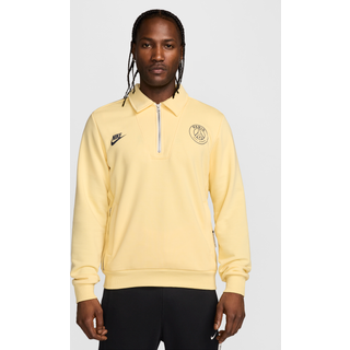Paris Saint-Germain Standard Issue Nike Dri-FIT-fodboldtrøje med 1/4 lynlås til mænd - gul - M