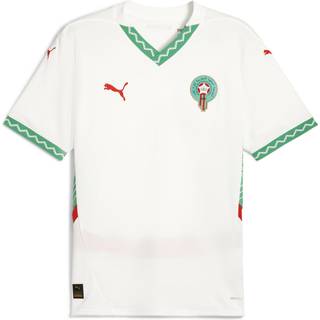 PUMA Morocco 2025 Away Jersey Men, Clothing, White/Fast Green/Red, XXL - Red - XXL