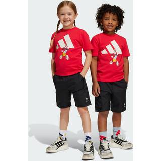 ADIDAS DISNEY MICKEY MOUSE T-SHIRT SÆT - Pure Ruby / Off White - 98