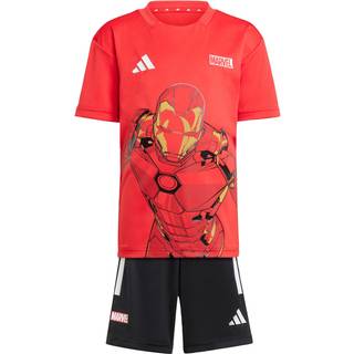 ADIDAS MARVEL IRON-MAN T-SHIRT SÆT - Pure Ruby / White - 98