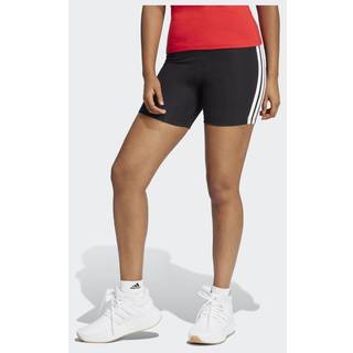 Essentials 3-Stripes High Waisted Biker shorts - Black / White - XL
