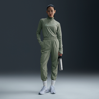 Nike Dri-FIT 7/8 Bukser M Dame Grøn - Mid-Rise, Perfekt til Opvarmning og Løb
