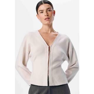 Object - Objtutta Reynard Ls Re Knit - Striktrøjer og cardigans til kvinder - White Sand - M