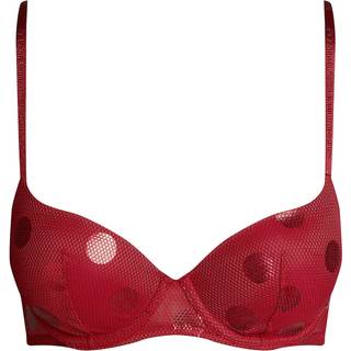 Star Print Mesh Demi Bra
