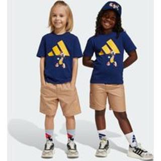 ADIDAS DISNEY MICKEY MOUSE T-SHIRT SÆT - Dark Blue / Crew Yellow - 128