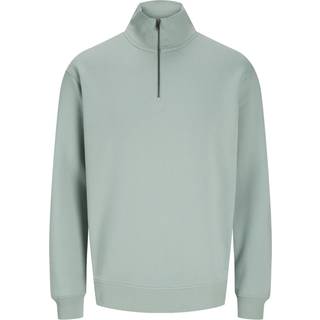 Ensfarvet Sweatshirt Med Halv Lynlås