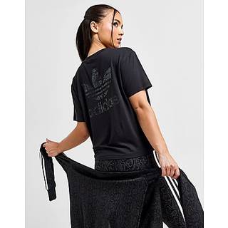 Snakeskin Trefoil Tee - Black - M